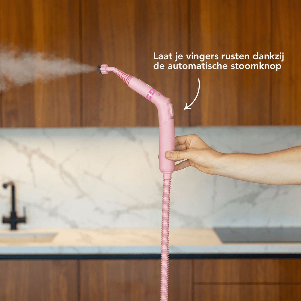 TS2 Dampfreiniger Pink Limited Edition - 1800W Dampfreiniger mit 26 Zubehörteilen - 40 x 30,5 x 29 cm
