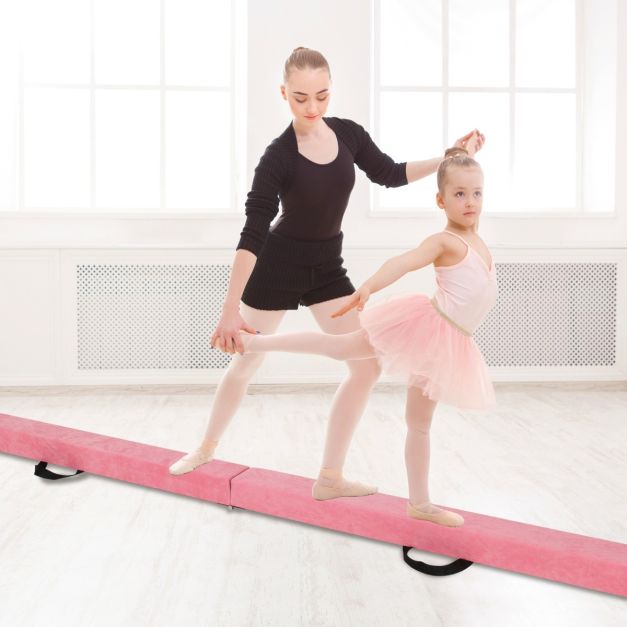 Coast Balance Beam - faltbar - Schaumstoff - Holz - Gymnastik - 240cm - Rosa