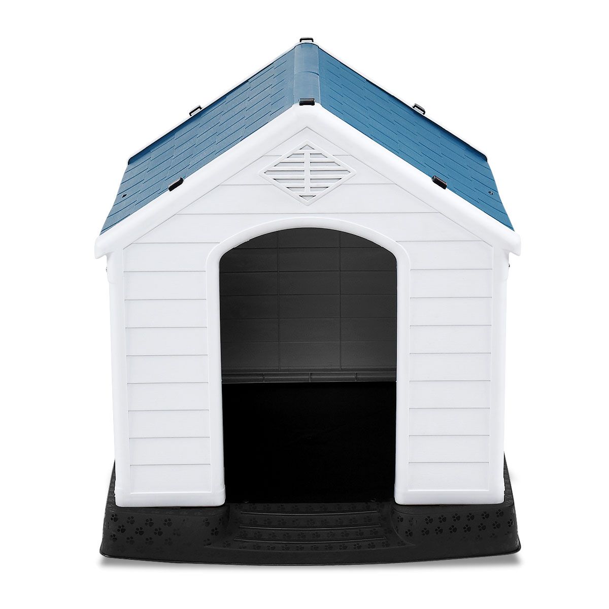 Coast Hundehütte Erhöht - Blau/Weiß - 70 cm x 65 cm x 71,5 cm