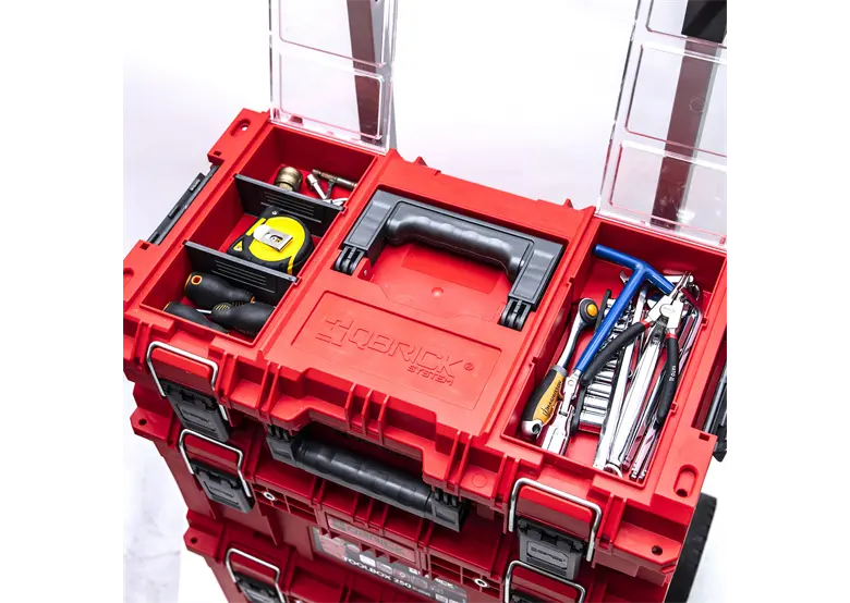 Qbrick System PRIME Set 1 RED Ultra HD – Modularer Werkzeugwagen mit Toolbox 150 und 250 Vario – 3-teilig
