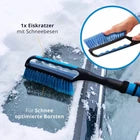 LICARGO Eiskratzer mit Schneebesen – Mit extra breiter Kratzkante, weichen Borsten und ergonomischem Griff – Für PKW und SUV – Schwarzer und blauer Kunststoff – 67 Zentimeter