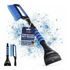 LICARGO Eiskratzer mit Schneebesen – Mit extra breiter Kratzkante, weichen Borsten und ergonomischem Griff – Für PKW und SUV – Schwarzer und blauer Kunststoff – 67 Zentimeter