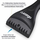 LICARGO Eiskratzer mit Schneebesen – Mit extra breiter Kratzkante, weichen Borsten und ergonomischem Griff – Für PKW und SUV – Schwarzer und blauer Kunststoff – 67 Zentimeter