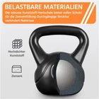 Yaheetech Kettlebell 10 kg - 26 x 22 x 30 cm - mit breitem ergonomischem Griff und flacher Basis und bodenschonender Kunststoffschale - für Krafttraining und Heimgebrauch - schwarzer Kunststoff und Beton