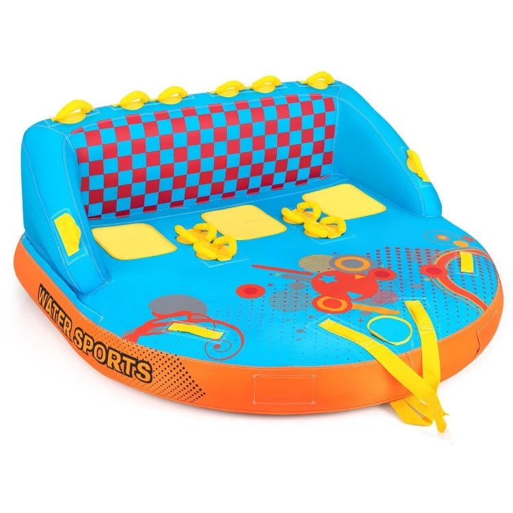Küsten-Schleppboje - 3Personen - aufblasbar - Schlepppunkte - 300kg - 193x189x82cm - mehrfarbig