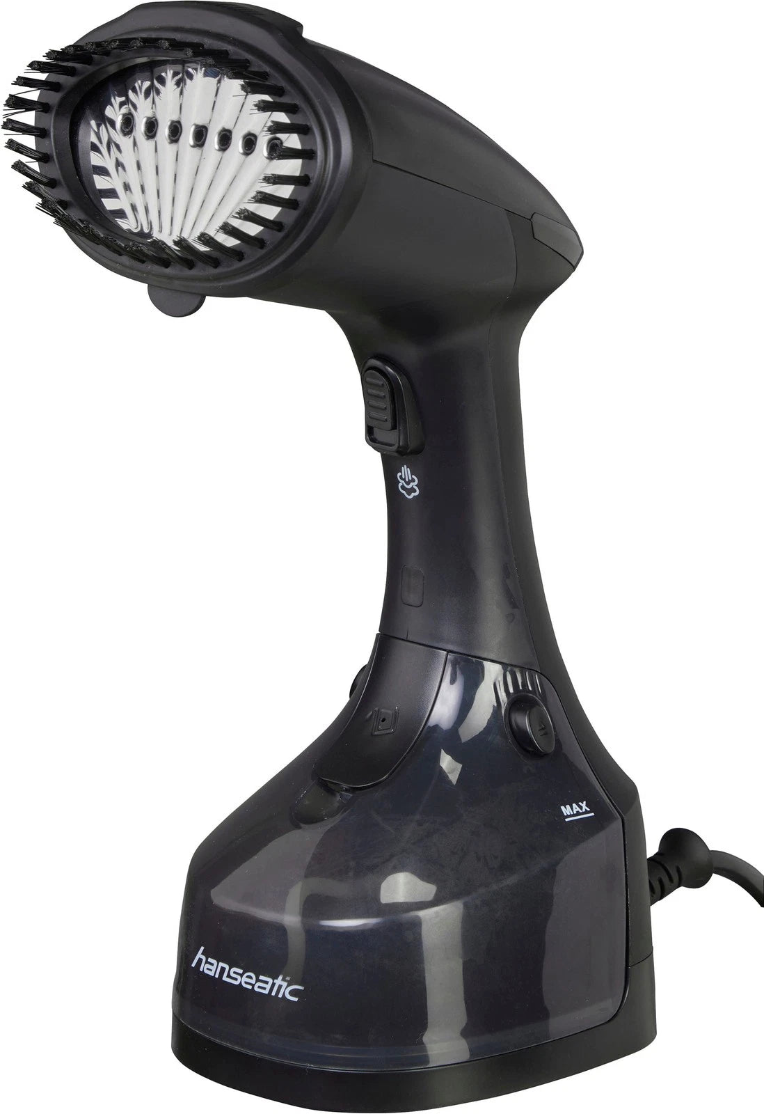 Hanseatic Dampfglätter HHS25022BCU - 1300W - Schwarz - 2,5 m Kabel - Kompaktdampfer
