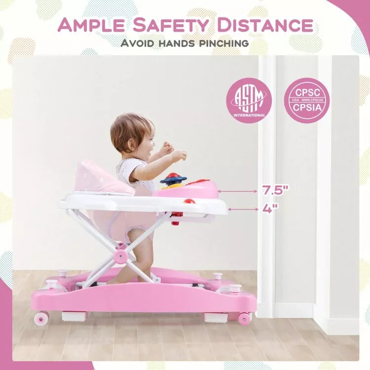 Coast Baby Kinderwagen - Zusammenklappbar - 6 x 1 - Höhenverstellbar - 71 x 61 x 50 cm - Pink