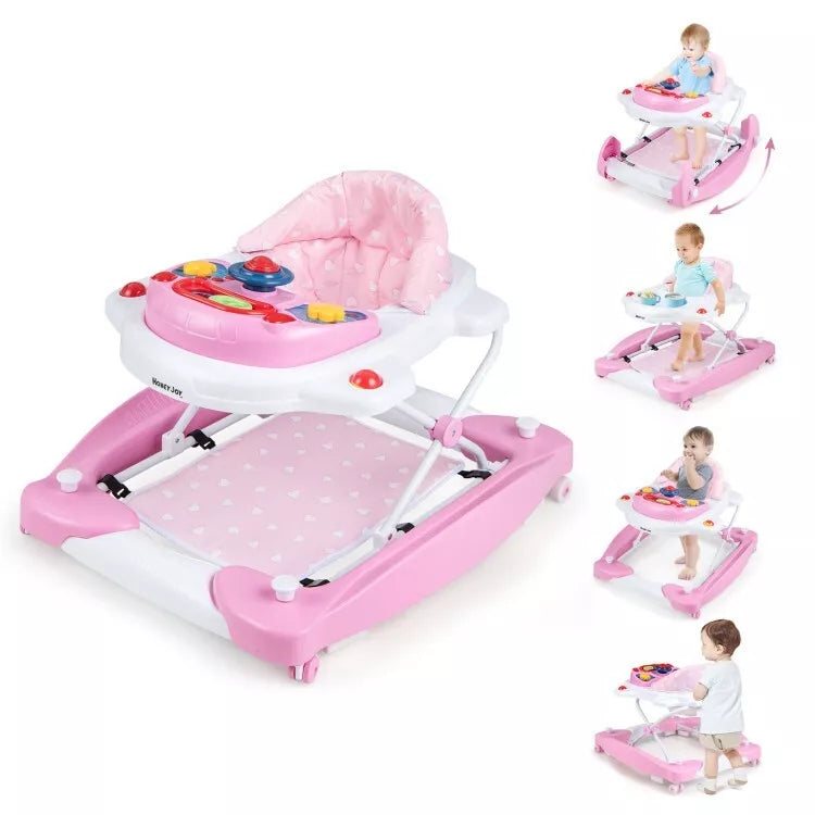 Coast Baby Kinderwagen - Zusammenklappbar - 6 x 1 - Höhenverstellbar - 71 x 61 x 50 cm - Pink