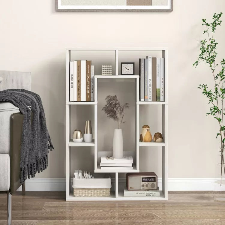 Coast Bücherregal - 7 Fächer - Kippsicheres Design - 61 x 20 x 90 cm - Weiß