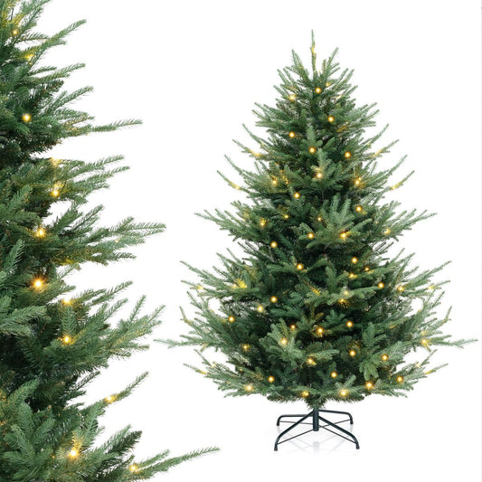 Coast Künstlicher Weihnachtsbaum 180 cm grün - aufklappbar - beleuchtet mit warmweißen LEDs - Metallständer