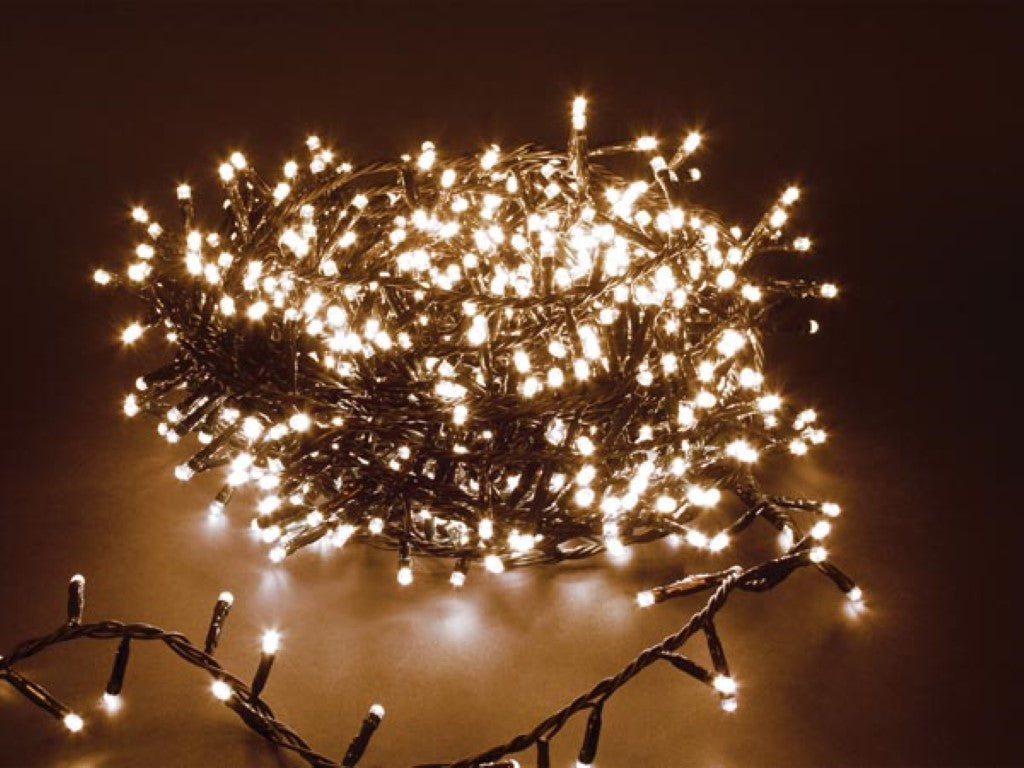 Velleman Shimmerlight Led-16-740-24v-aw - Eingebauter Modulator mit acht Animationen und Ip44-Schutz und siebenhundertvierzig Leds - Für Innen und Außen - Arizona Weiß und Grüner Kunststoff - Sechzehn Meter
