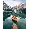 Büro - Malerei auf Zahlen Boot am See - 40x50cm
