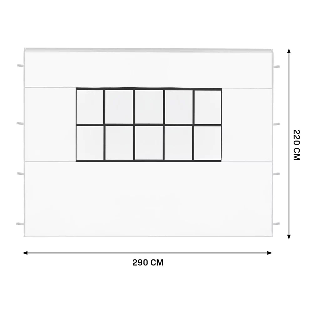 VONROC Seitenwand-Set - 6x4,5 m - 6 Stück - Für 2 x Premium Partyzelt PT502XX - Weiß
