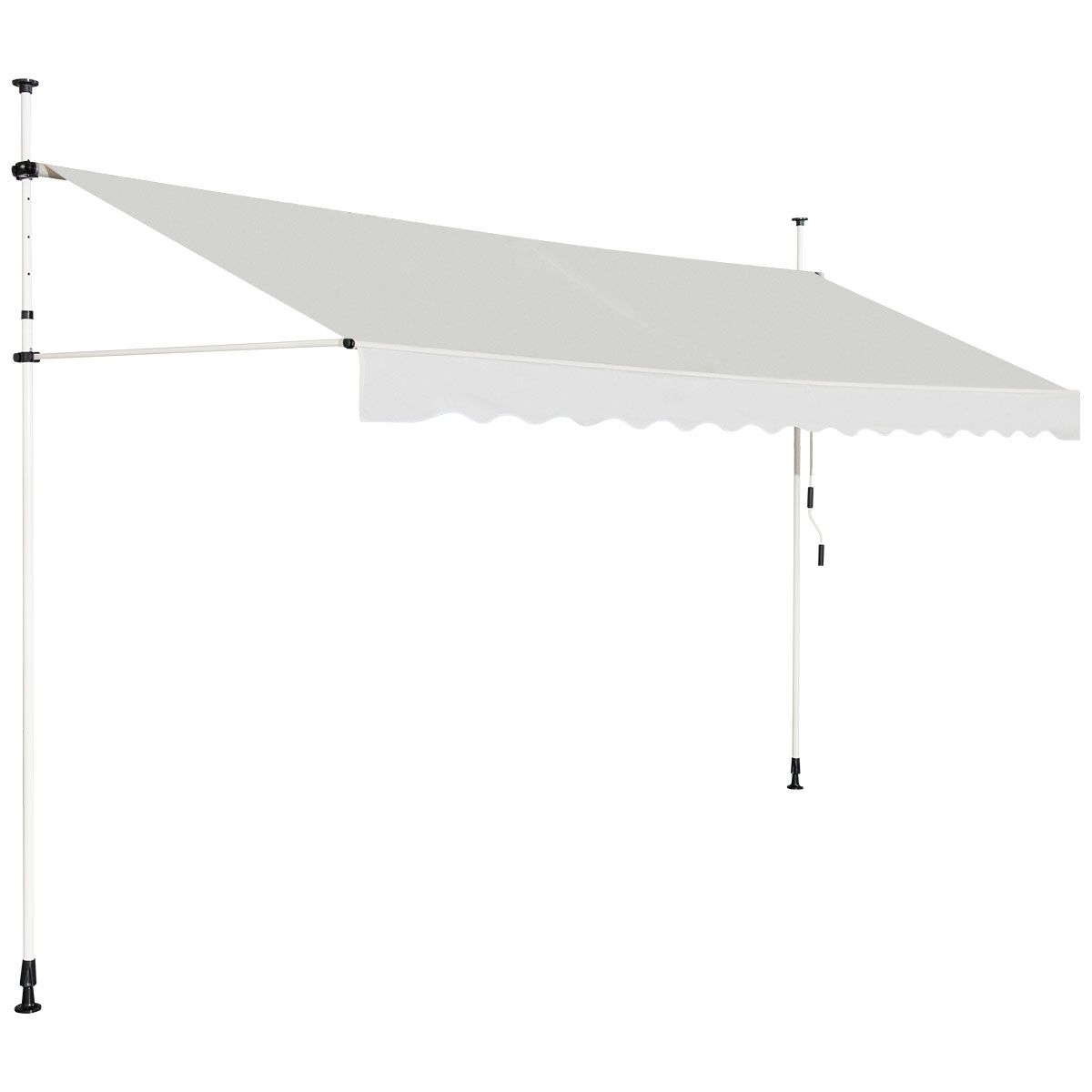 Ausziehbarer Sonnenschirm Coast - Wasserdicht - UV-beständig - Verstellbar - 395 cm breit - Beige