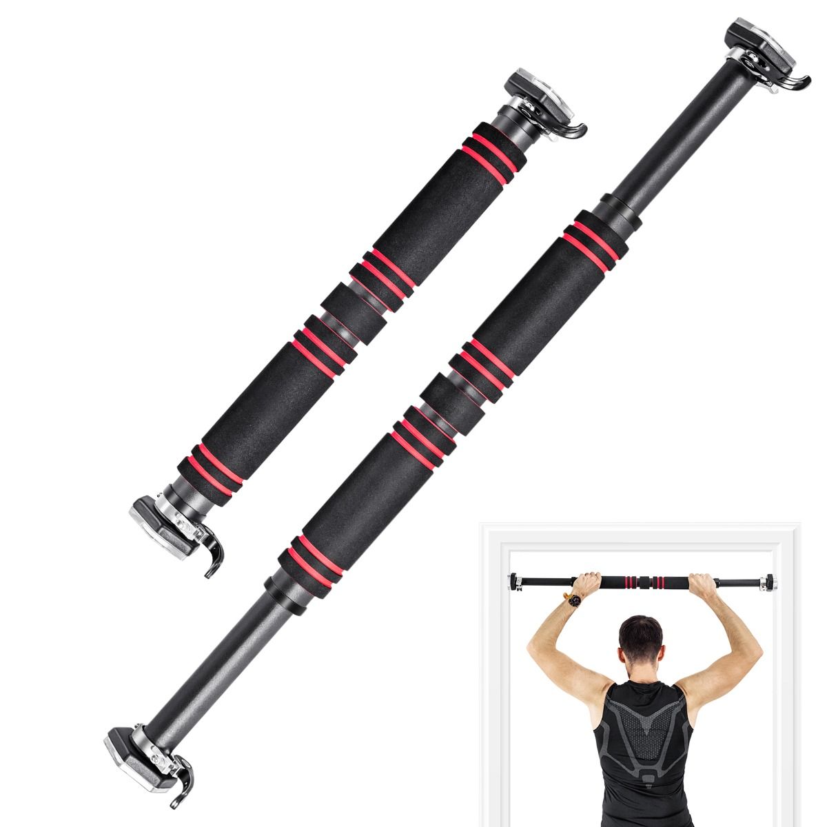 Coast Streckstange für Türöffnung - Rutschfest - 65-100 cm - Schwarz
