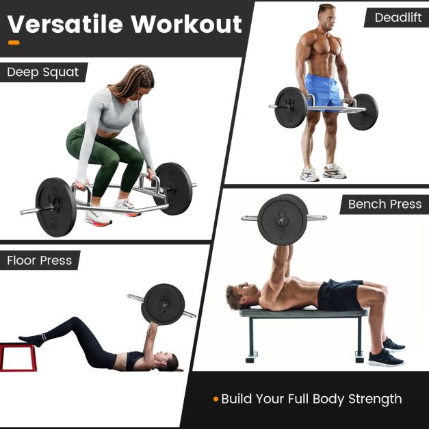Coast Olympic Hex Bar - 120 cm | Silber Klimmzugstange mit flachen & gerändelten Griffen für Squats und Deadlifts
