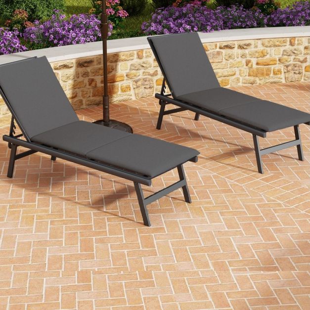 Liegekissen Coast - faltbar - Klettverschluss - bequem - 182 x 59 cm - Beige Grau