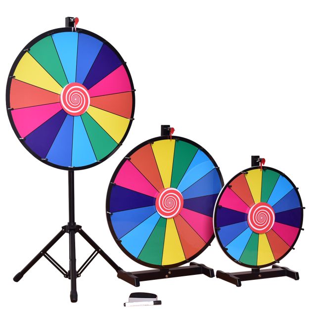 Coast Glücksrad Multicolour - Wiederverwendbares Preisrad mit Marker und Wischer - Ø48 cm