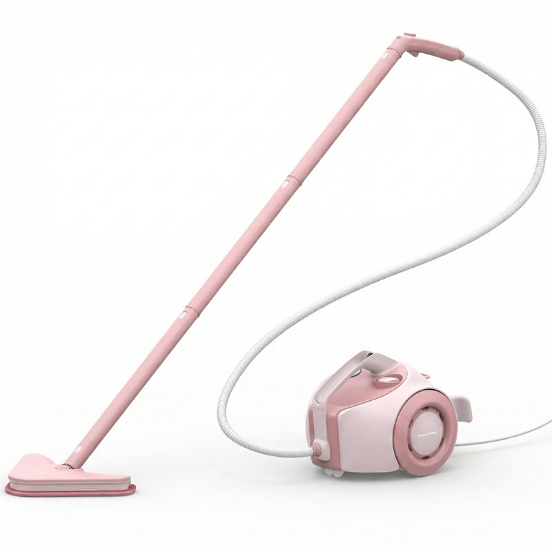 TS2 Dampfreiniger Pink Limited Edition - 1800W Dampfreiniger mit 26 Zubehörteilen - 40 x 30,5 x 29 cm