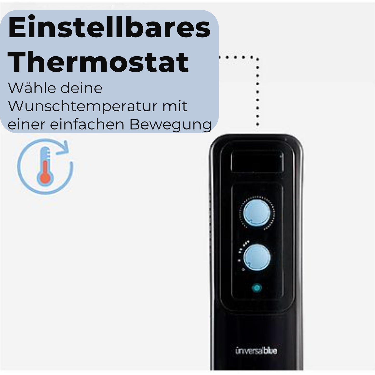 Universal Blue Ölradiator - (9 Kammern) - 1500 W - Schwarz