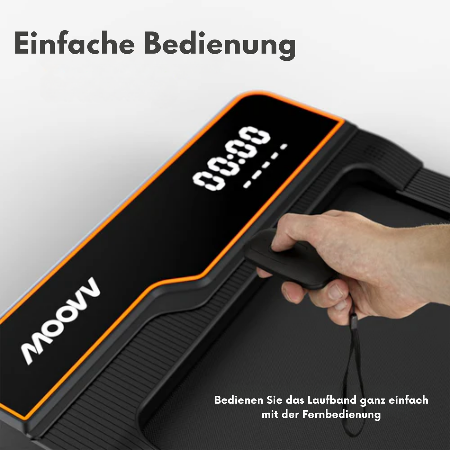 Moovv SmartStep Pro v2 Incline - Laufband mit 6% Steigungsfunktion - Klappbar - 1-12km/h - Inkl. Zubehör - 124 x 64 x 13 cm - Schwarz