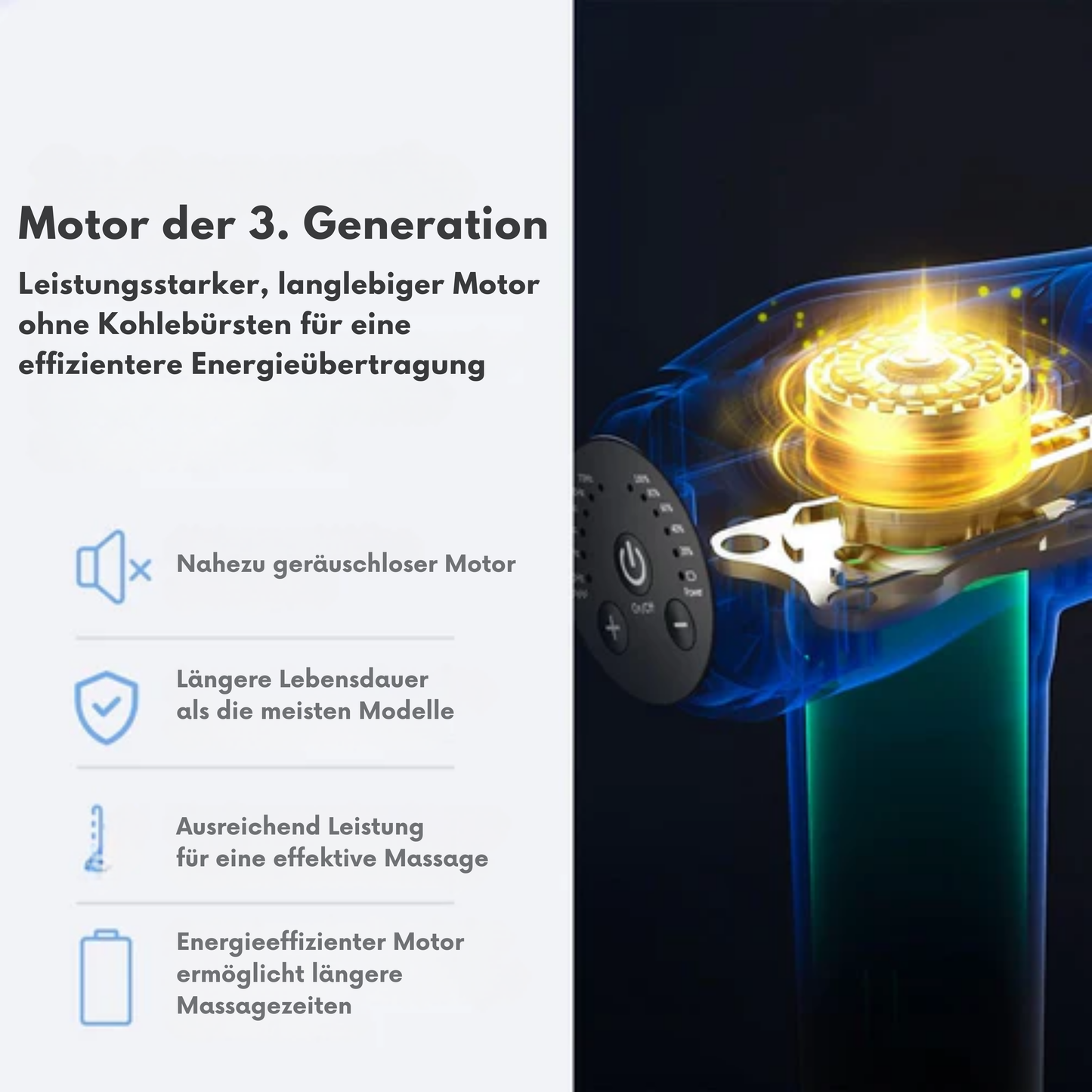 Lifeproducts Massagepistole PRO - Inkl. 8 Massageköpfe - Mit 6 Geschwindigkeitsstufen - Schwarz