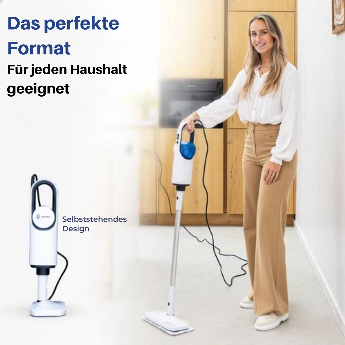 Samako Royal Elite Dampfreiniger - Handdampfer - Teppichreiniger - Weiß
