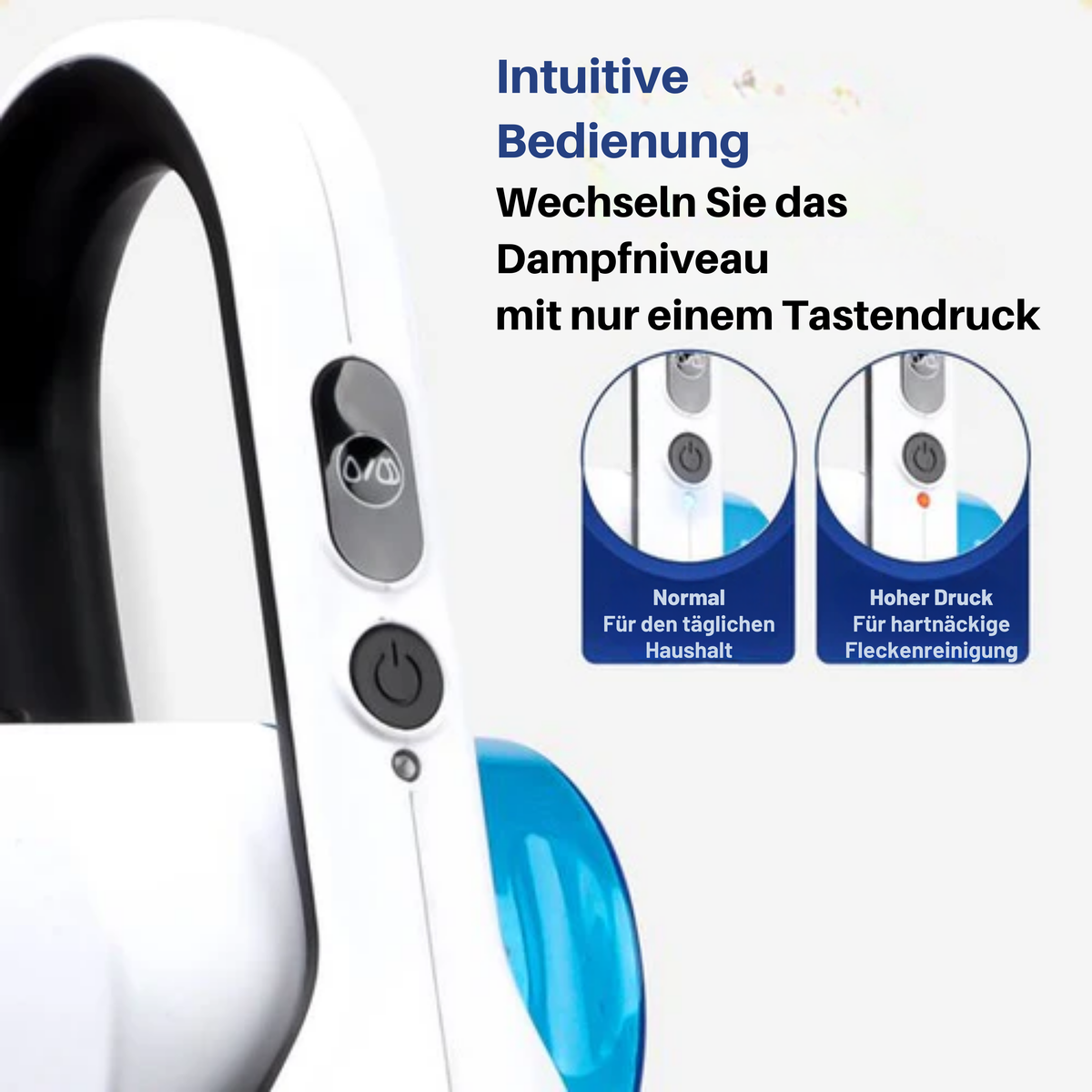 Samako Royal Elite Dampfreiniger - Handdampfer - Teppichreiniger - Weiß
