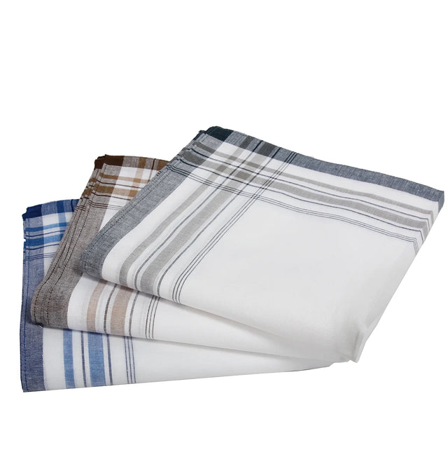 Tiseco 12er-Pack Herren-Taschentücher – White Summer – 40 x 40 cm