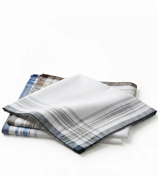 Tiseco 12er-Pack Herren-Taschentücher – White Summer – 40 x 40 cm