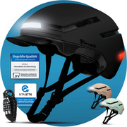 Nova Fahrradhelm - Mit Front- und Rücklicht - Optimale Sichtbarkeit und Sicherheit
