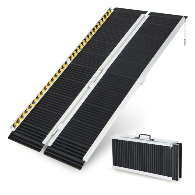 Coast Rollstuhlrampe - faltbar - Aluminium - bis zu 272Kg - 152,5 x 74 x 8 cm - Schwarz