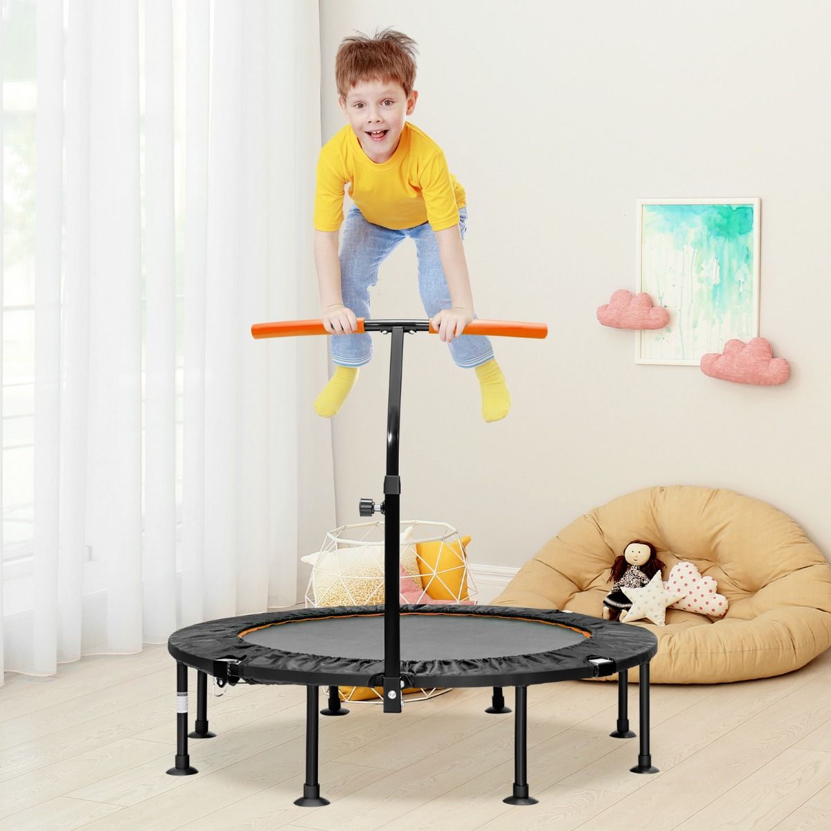Coast Mini-Trampolin mit verstellbarem Griff - bis zu 100kg - Ã˜117cm