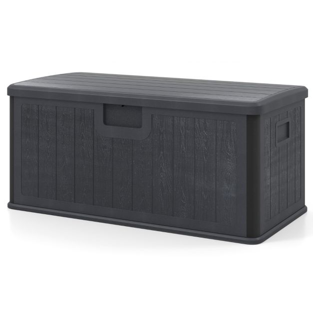 Coast Gartenbox - Wasserdicht - Abschließbar - Multifunktional - 378 L - 130 x 64 x 59 cm - Grau