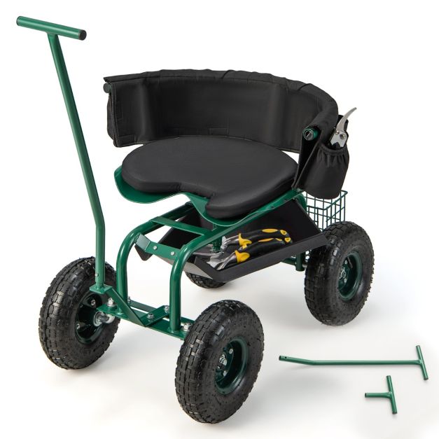 Coast Gartenwagen - Verstellbar - 360Â° drehbar - 90 x 59 x 106 cm - Grün