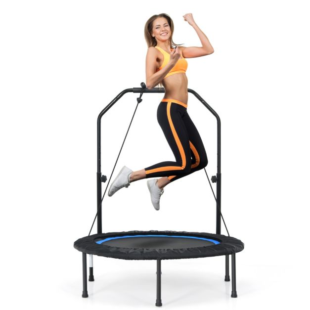 Costway Trampolin - faltbar & verstellbar - max 150 kg - Ø101 x 107,5-130,5 cm - Blau