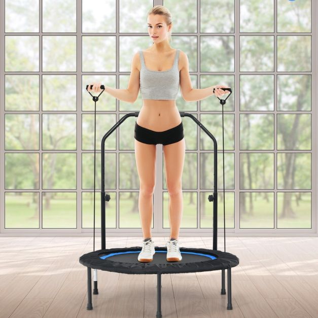 Costway Trampolin - faltbar & verstellbar - max 150 kg - Ø101 x 107,5-130,5 cm - Blau