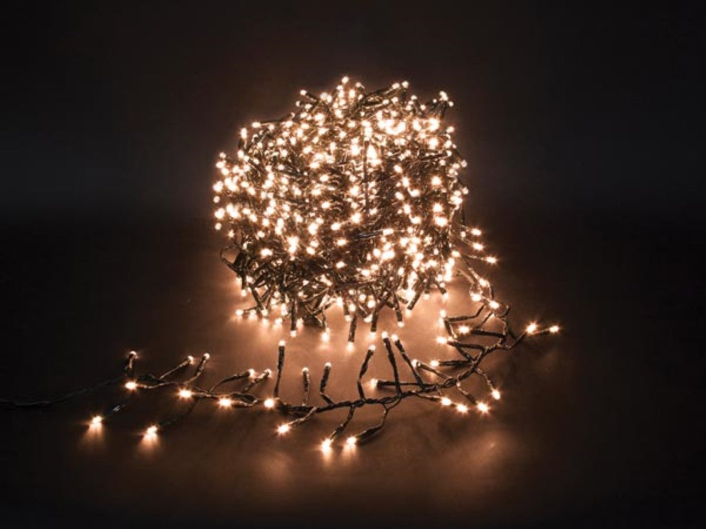 Twistlight LED-Lichtergirlande 18 m - 1530 Arizona White LEDs - Schwarzes Kabel - 31V - IP44 Innen & Außen