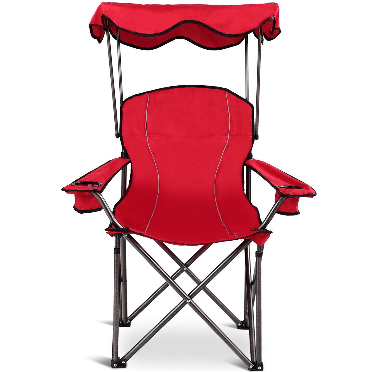 Coast Fishing Chair - Campingstuhl - mit Getränkehalter - faltbar - rot