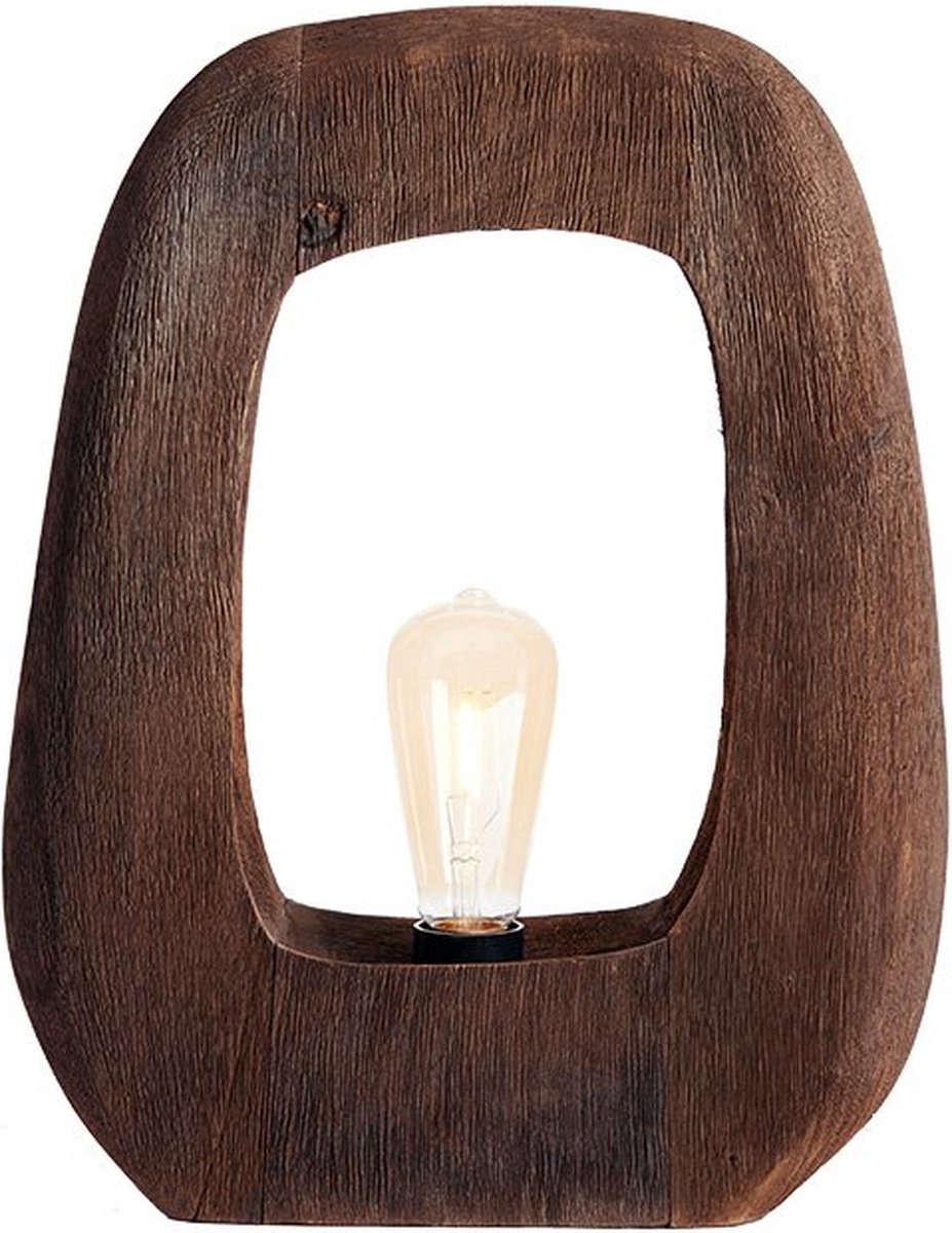 Light & Living Tischleuchte Kelafó 33x10x40 cm - Holz Schokoladenbraun - Warmes und natürliches Design