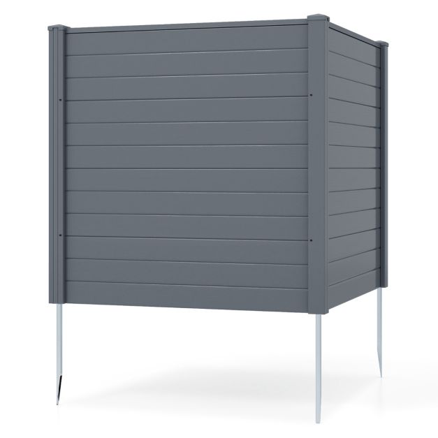 Coast Garden Screen Set - 2 Paneelen - Mit Erdnägeln für Klimaanlage, Clicker und Garten - 123 × 123 cm - Grau