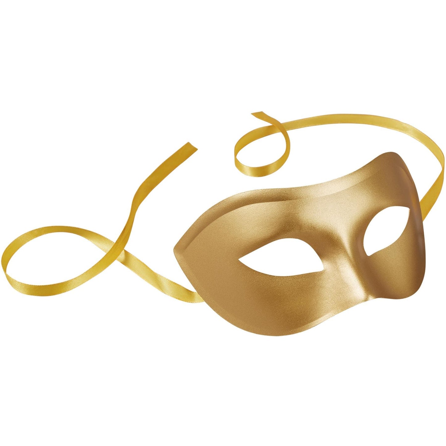 venezianische Maske - schlichtes Gold - 18 × 9 cm