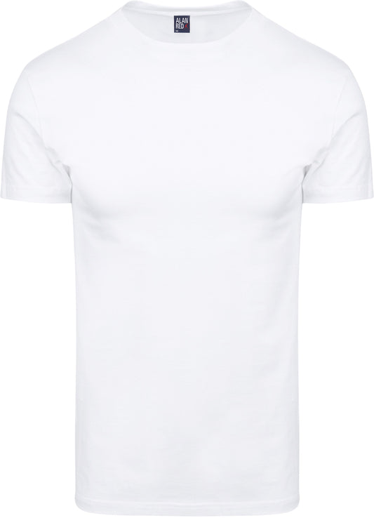 Alan Red - 4x T-Shirt - Männer - Derby Weiß - Größe M