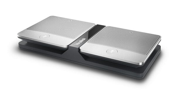 Yealink - Videokonferenz-Kit VDK500 - Full HD & 5-facher optischer Zoom - mit drahtlosen Mikrofonstativen & WPP20 Wireless Pod - Metall & Kunststoff - Silber & Schwarz